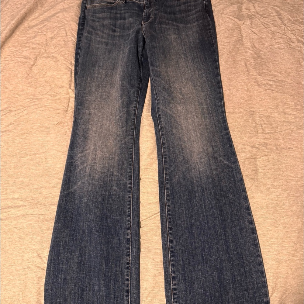 White House Black Market Indigo Mid Rise Boot Cut Jeans